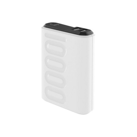 Celly ProPower - Powerbank - 10000 mAh - 37 Wh - 3 A - QC 3.0 - 3 connettori di uscita (2 x USB, USB-C) - bianco