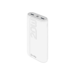 Celly ProPower - Powerbank - 20000 mAh - 74 Wh - 20 Watt - 3 A - PD - 4 connettori di uscita (Micro-USB Tipo B, 2 x USB, 24 pin