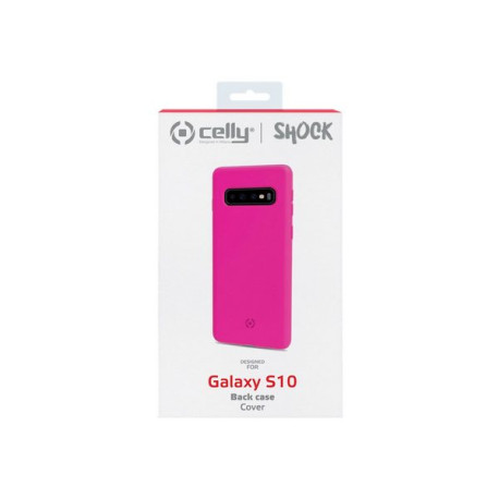 Celly SHOCK - Cover per cellulare - PVC - rosa - per Samsung Galaxy S10