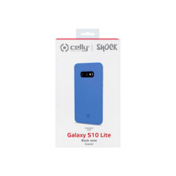 Celly SHOCK - Cover per cellulare - PVC, gomma morbida - blu, finitura soft-touch del rivestimento - per Samsung Galaxy S10e