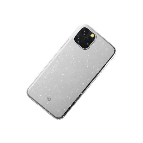 Celly Sparkle - Cover per cellulare - poliuretano termoplastico morbido (TPU) - trasparente - per Apple iPhone 11 Pro Max