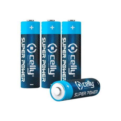 Celly Super Power ALKALINEAA4P - Batteria 4 x AA / LR6 - Alcalina - 2200 mAh