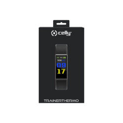 Celly TrainerThermo - Nero - sistema di monitoraggio attività con cinturino - schermo 0.96" - 42 g