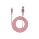 Celly USBMICROCOL3M - Cavo USB - USB (M) a Micro-USB Tipo B (M) - DC 5 V - 2.4 A - 3 m - USB Power Delivery (12W) - rosa