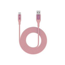 Celly USBTYPECCOL3M - Cavo USB - USB (M) a USB-C (M) - DC 5 V - 3 A - 3 m - USB Power Delivery (15W) - rosa