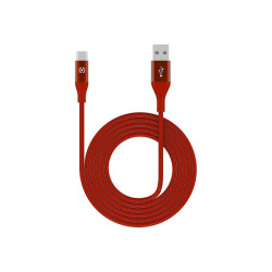 Celly USBTYPECCOL3M - Cavo USB - USB (M) a USB-C (M) - DC 5 V - 3 A - 3 m - USB Power Delivery (15W) - rosso