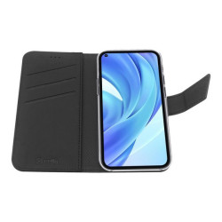 Celly Wally - Flip cover per cellulare - similpelle - nero - per Xiaomi MI 11 Lite, 11 Lite 5G