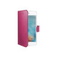 Celly WALLY800PK - Flip cover per cellulare - plastica, similpelle - rosa - per Apple iPhone 7, 8, SE (2ª gen)