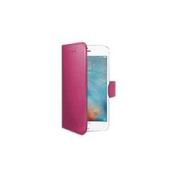 Celly WALLY800PK - Flip cover per cellulare - plastica, similpelle - rosa - per Apple iPhone 7, 8, SE (2ª gen)