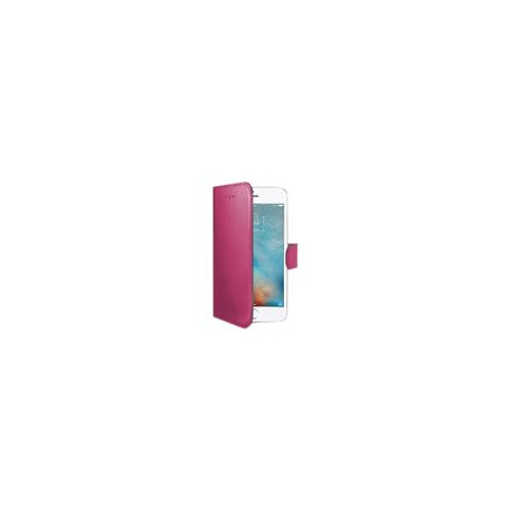 Celly WALLY800PK - Flip cover per cellulare - plastica, similpelle - rosa - per Apple iPhone 7, 8, SE (2ª gen)