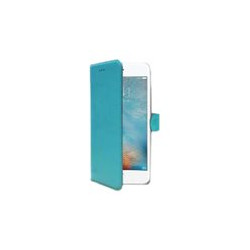 Celly WALLY800TF - Flip cover per cellulare - plastica, similpelle - teal - per Apple iPhone 7, 8, SE (2ª gen)