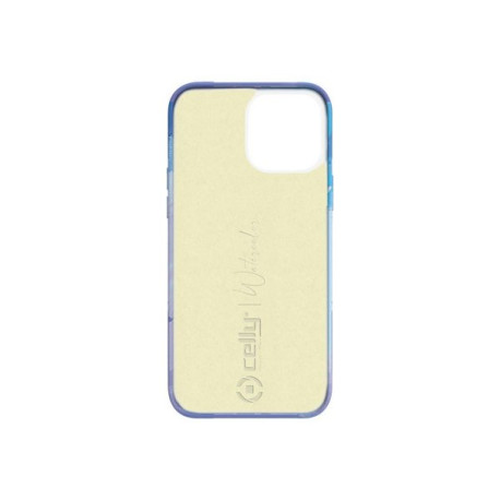 Celly Watercol - Cover per cellulare - TPU (poliuretano termoplastico), rivestimento in silicone - blu - per Apple iPhone 13 Pr