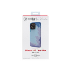 Celly Watercol - Cover per cellulare - TPU (poliuretano termoplastico), rivestimento in silicone - blu - per Apple iPhone 13 Pr