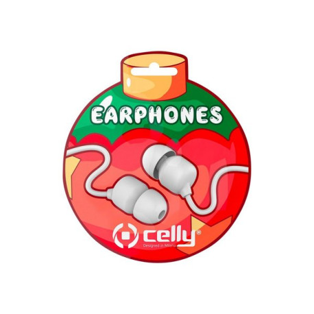 Celly XMASEARBALL - Auricolari con microfono - in-ear - cablato - jack 3,5 mm - bianco