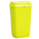 Cestino gettacarte Skin - con coperchio - 545 x 225 x 335 mm - 23 L - giallo fluo - Mar Plast