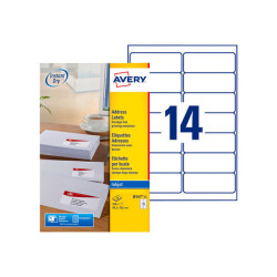 Avery - Bianco - 99.1 x 38.1 mm 350 etichette (25 foglio(i) x 14) Etichette per indirizzi