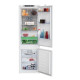 Beko frigorifero combinato, a incasso, classe E, bianco