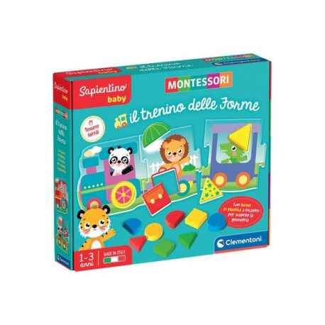 Clementoni Sapientino Baby MONTESSORI - The little train of shapes - puzzle