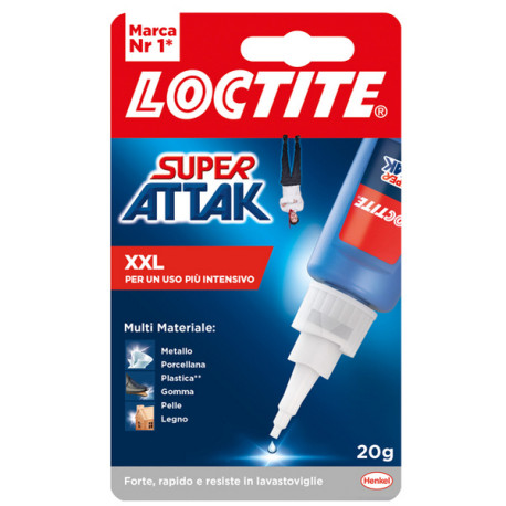 Colla Super Attak XXL - 20 gr - trasparente - Loctite