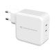 Conceptronic ALTHEA - Alimentatore - 100 Watt - PD 3.0 - 2 connettori di uscita (2 x USB-C) - bianco