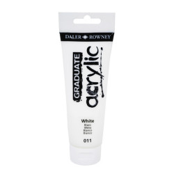 Colore acrilico fine Graduate - 120 ml - bianco - Daler Rowney