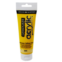 Colore acrilico fine Graduate - 120 ml - giallo cadmio imitazione - Daler Rowney