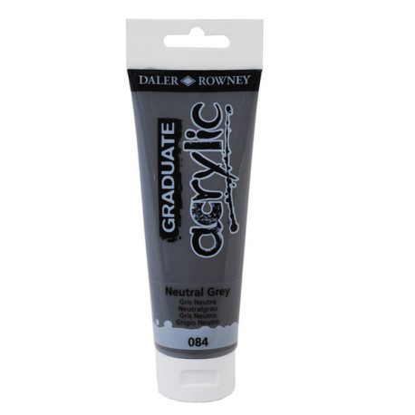 Colore acrilico fine Graduate - 120 ml - grigio neutro - Daler Rowney