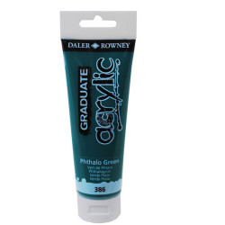 Colore acrilico fine Graduate - 120 ml - verde ftalo - Daler Rowney