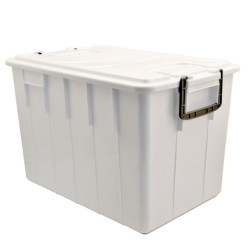 Contenitore Foodbox con coperchio - 58x38x38 cm - 60 L - PPL riciclabile - bianco - Mobil Plastic