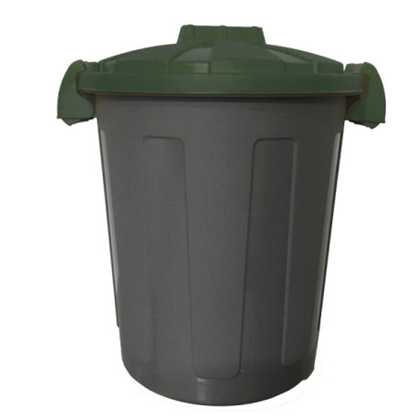 Contenitore portarifiuti Dusty - diametro 36 cm - altezza 45 cm -  25 L - coperchio verde - Mobil Plastic