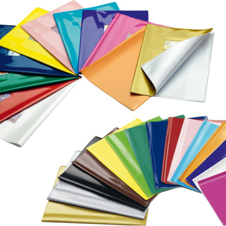 Coprimaxi laccato Colorosa - 21x30cm - PVC - argento - tasca con alette - Ri.plast