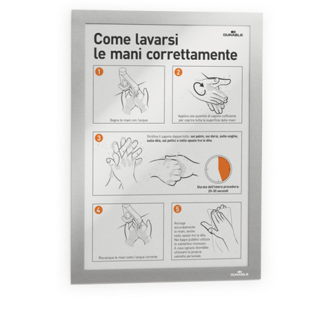 Cornice espositiva Duraframe  - A3 - 29,7 x 42 cm - silver - Durable