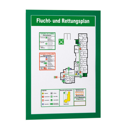 Cornice magnetica Duraframe  - A4 - 21 x 29,7 cm - verde - Durable