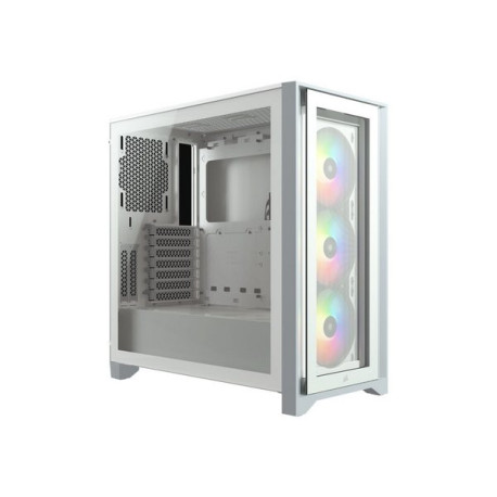 CORSAIR iCUE 4000X RGB - Tower - ATX - pannello laterale finestrato (vetro temperato) - senza alimentazione (ATX) - bianco - US