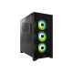 CORSAIR iCUE 4000X RGB - Tower - ATX - pannello laterale finestrato (vetro temperato) - senza alimentazione (ATX) - nero - USB/