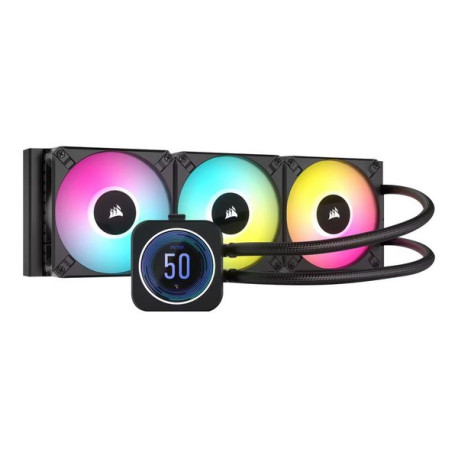 CORSAIR iCUE H150i ELITE LCD XT - Sistema di raffreddamento a liquido del processore - Dimensione radiatore: 360 mm - (per: LGA