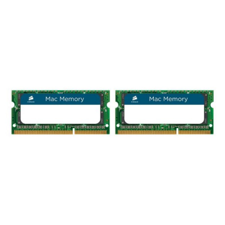 CORSAIR Mac Memory - DDR3 - kit - 8 GB: 2 x 4 GB - SO DIMM 204-pin - 1333 MHz / PC3-10666 - CL9 - 1.5 V - senza buffer - non EC