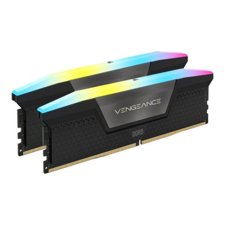 CORSAIR Vengeance RGB - DDR5 - kit - 32 GB: 2 x 16 GB - DIMM 288-PIN - 6000 MHz / PC5-48000 - CL36 - 1.35 V - nero