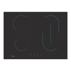 Candy CH74BVT - Piano cottura in vetroceramica - 4 piastre - Nicchia - larghezza: 56 cm - prof. 49 cm - nero