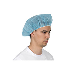 Cuffie tonde monouso - in PP - tg. unica - azzurro - conf. 100 pezzi