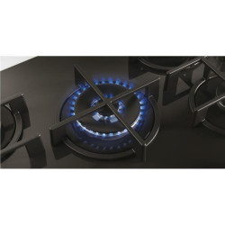 Candy Moderna Gas su vetro, 5 zone, Bianco, Vetro temperato