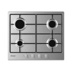 Candy Timeless CEL6PBRX - Piano cottura a gas - 4 piastre - Nicchia - larghezza: 56 cm - prof. 48 cm - acciao inox - acciaio in