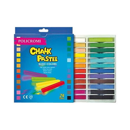 CWR POLICROMI Pastel - Gesso - colori di base assortiti (pacchetto di 24)