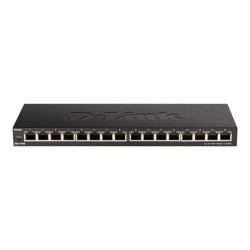 D-Link DGS 1016S - Switch - unmanaged - 16 x 10/100/1000 - desktop - alimentazione CC