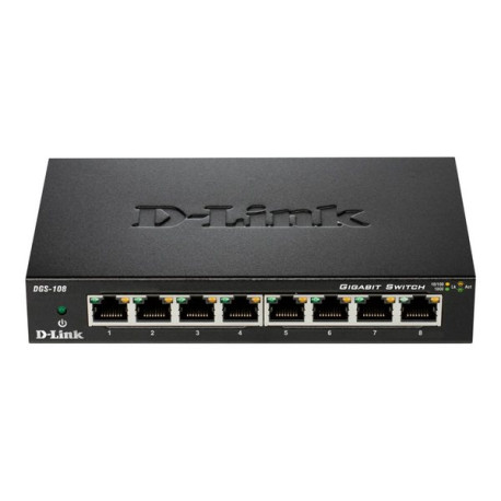 D-Link DGS 108 - Switch - 8 x 10/100/1000 - desktop