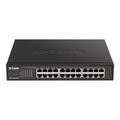 D-Link DGS 1100-24PV2 - Switch - intelligente - 24 x 10/100/1000 (12 PoE) - desktop, montabile su rack - PoE (100 W)