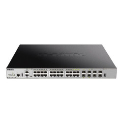 D-Link DGS 3630-28PC - Switch - L3 - gestito - 20 x 10/100/1000 (PoE+) + 4 x combo Gigabit SFP + 4 x 10 Gigabit SFP+ - montabil