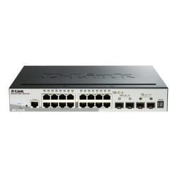 D-Link SmartPro DGS-1510-20 - Switch - L3 - gestito - 16 x 10/100/1000 + 2 x Gigabit SFP + 2 x 10 Gigabit SFP+ - desktop, monta