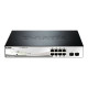 D-Link Web Smart DGS-1210-10P - Switch - gestito - 8 x 10/100/1000 (PoE+) + 2 x Gigabit SFP - desktop - PoE+ (78 W)