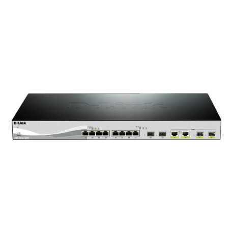 D-Link Web Smart DXS-1210-12TC - Switch - gestito - 8 x 10GBase-T + 2 x 10 Gigabit SFP+ + 2 x SFP+ 10 Gigabit combo - desktop, 